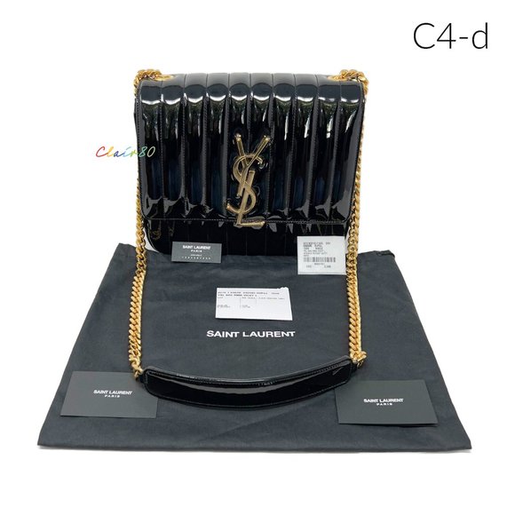 Saint Laurent Large Vicky Patent Leather Shoulder Bag - Picture 6 of 10